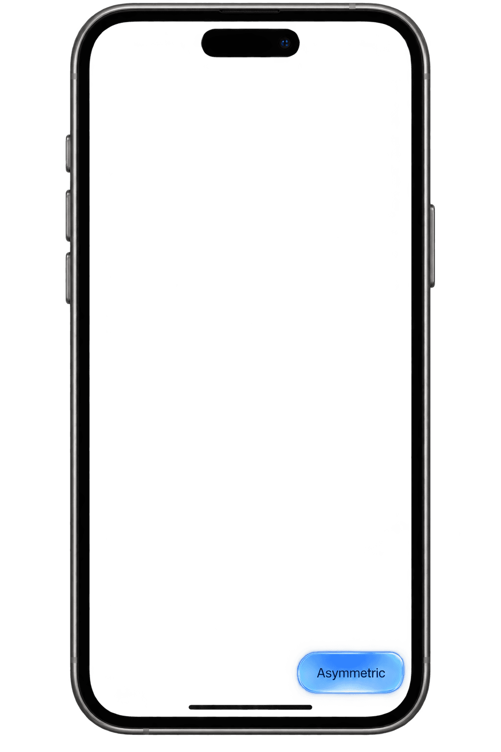 iOS Mockup with Asymmetric Glow Button